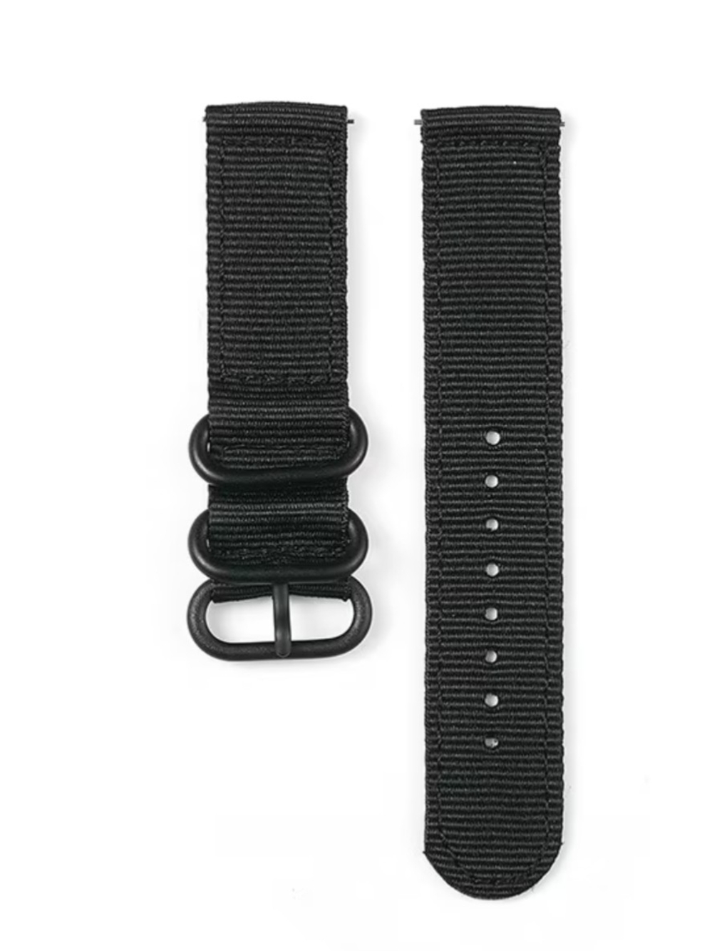 Brand New Black - Nylon watch strap - quick-release - breathable Soft 20mm